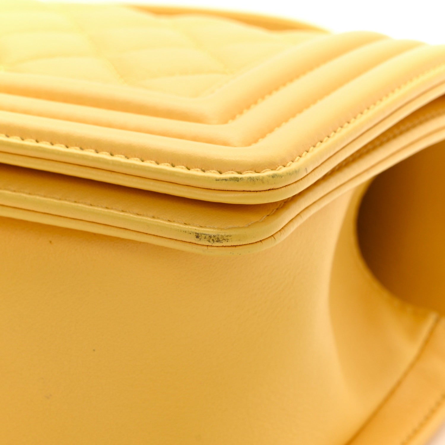 Chanel Calfskin Quilted Small Boy Flap Yellow 10 of 12
