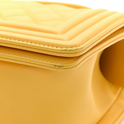 Chanel Calfskin Quilted Small Boy Flap Yellow 10 of 12