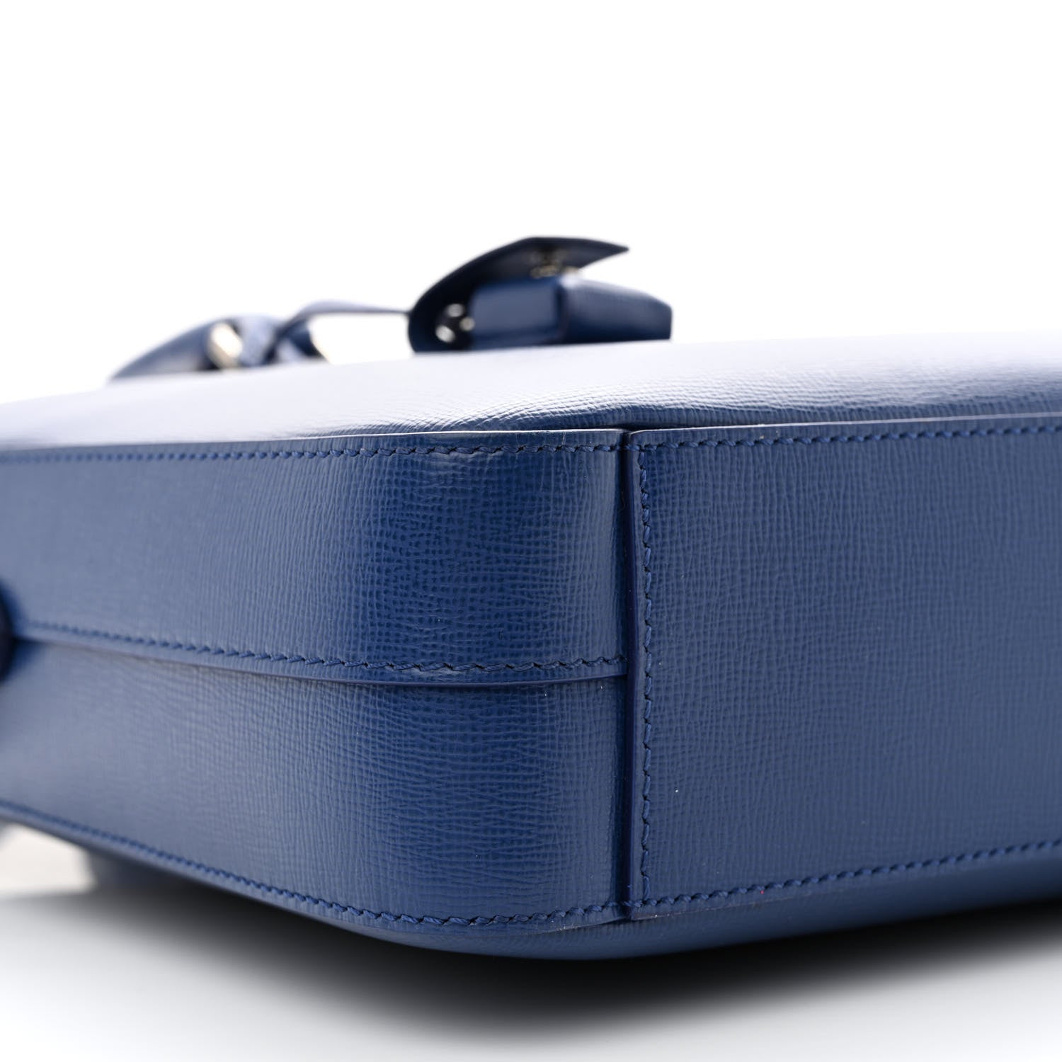 Burberry Textured Calfskin Barrow Briefcase Deep Blue 10 of 16