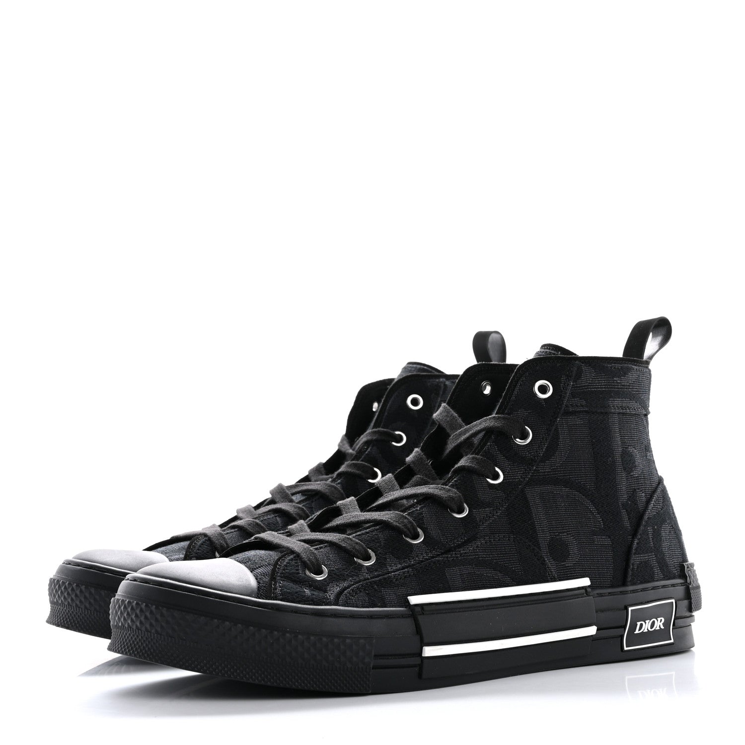 Christian Dior Maxi Oblique Mens B23 High Top Sneakers 45 Black 4 of 10