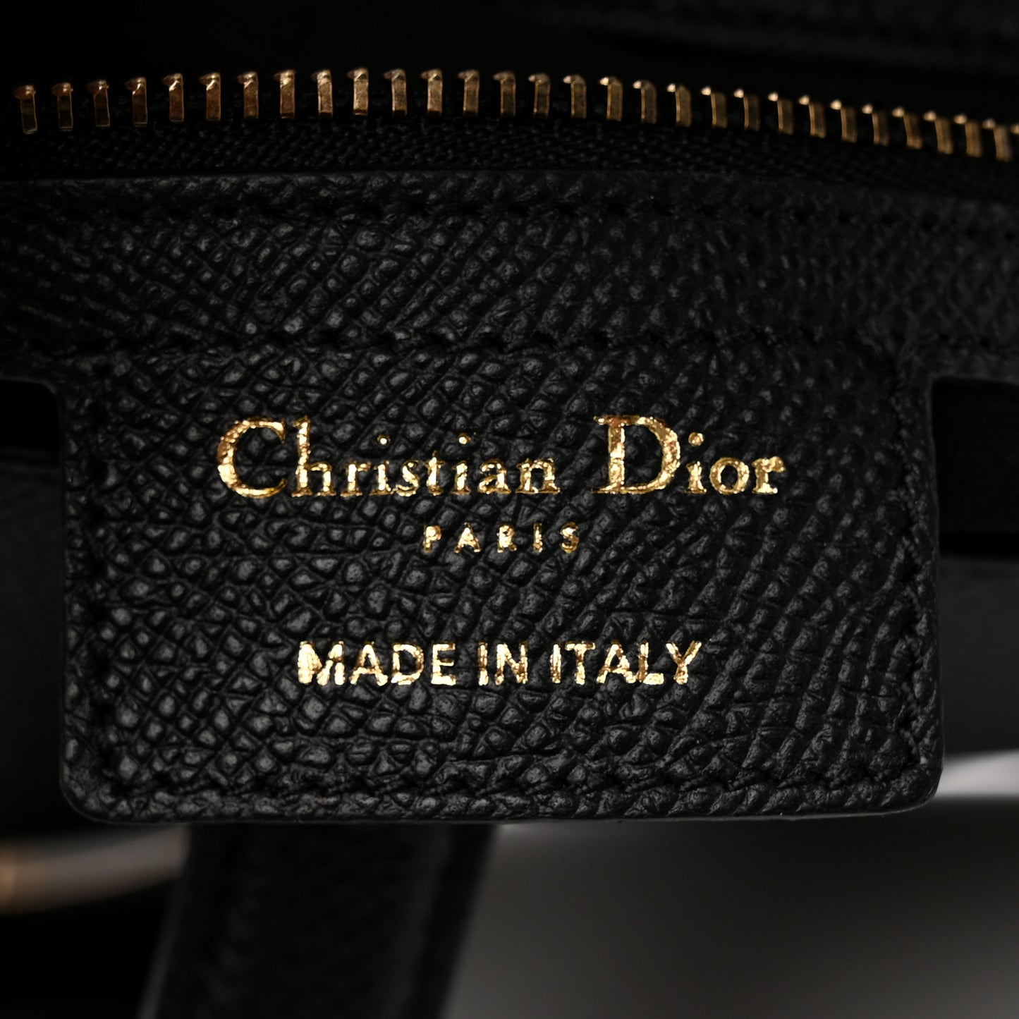 Grained Calfskin Saddle Bag Black