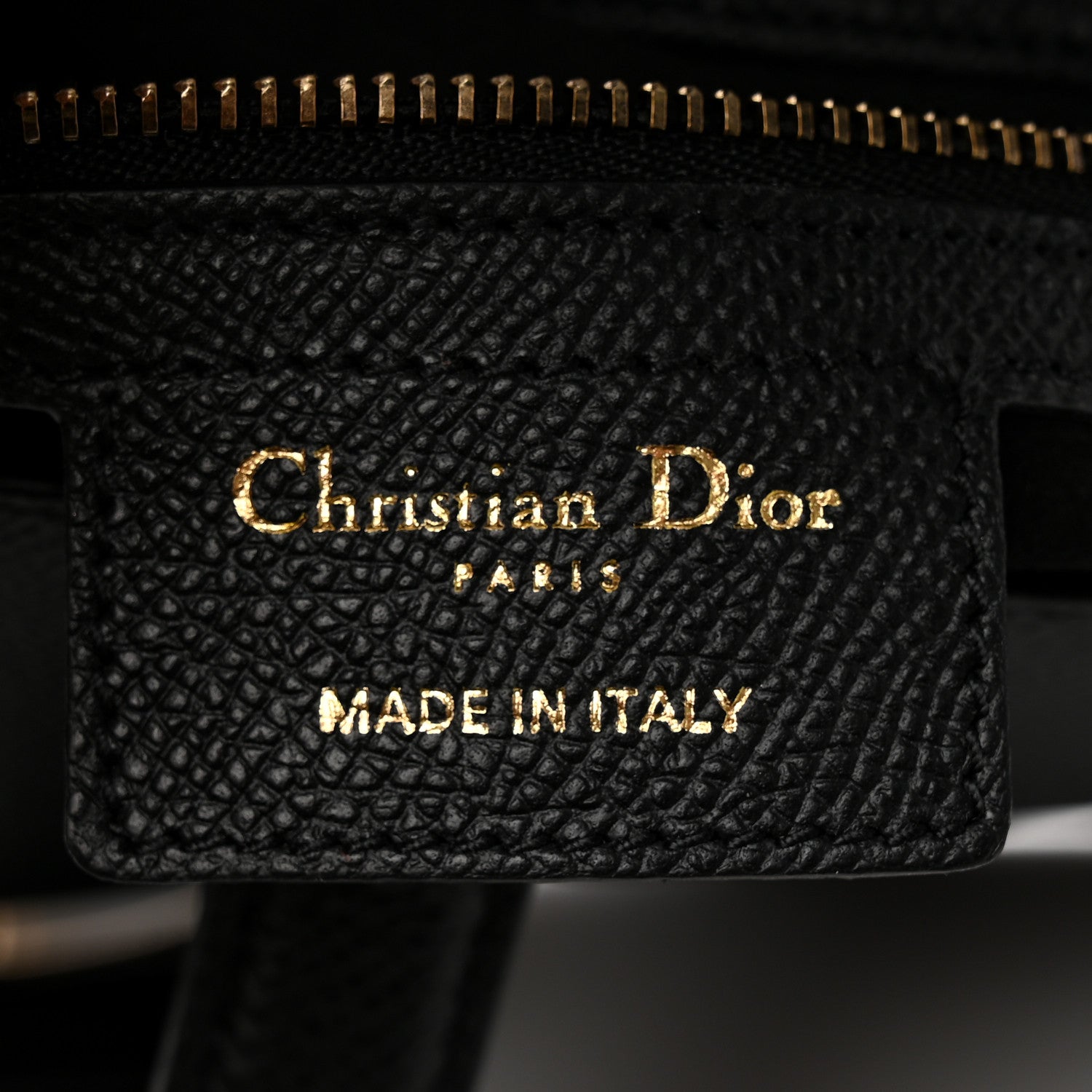 Christian Dior Grained Calfskin Saddle Bag Black 6 of 13