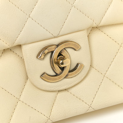 Chanel Calfskin Quilted Medium CC Crown Flap White 10 of 19