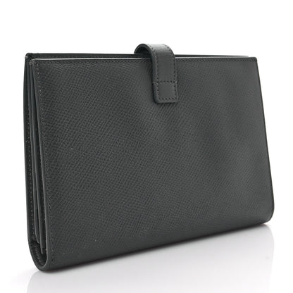 Celine Grained Calfskin Large Multifunction Strap Wallet Medium Grey 3 of 8