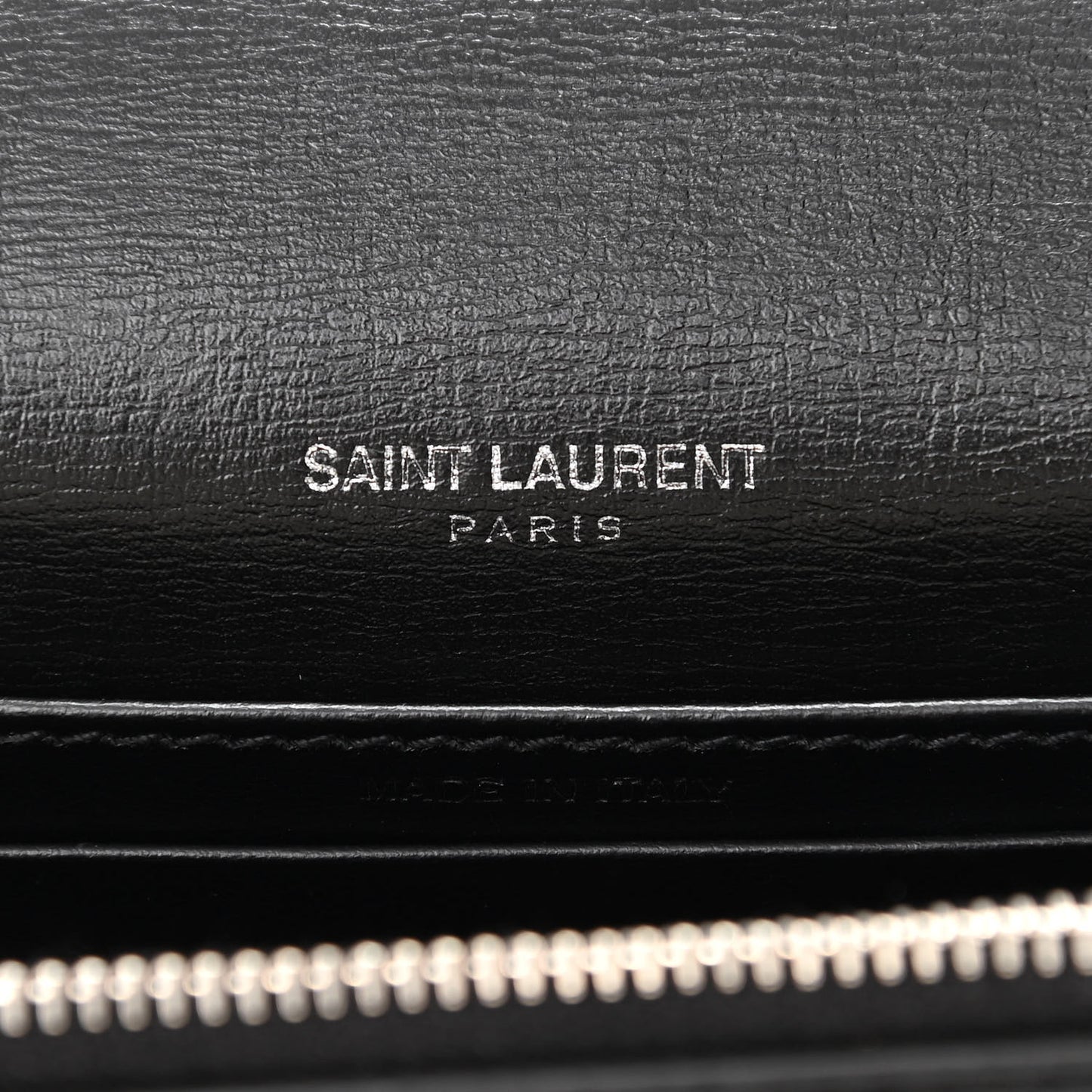 Calfskin Monogram Sunset Chain Wallet Black
