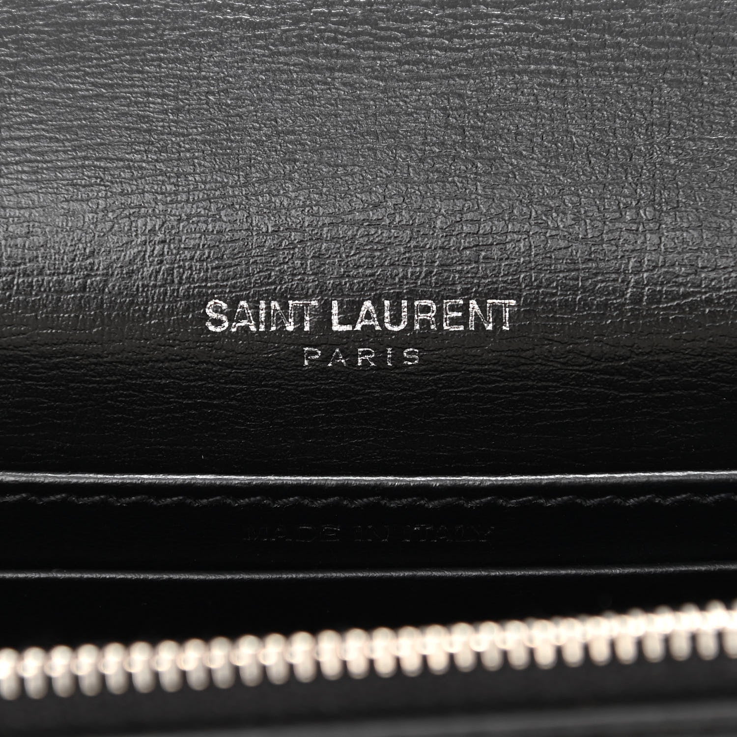 Saint Laurent Calfskin Monogram Sunset Chain Wallet Black 6 of 11