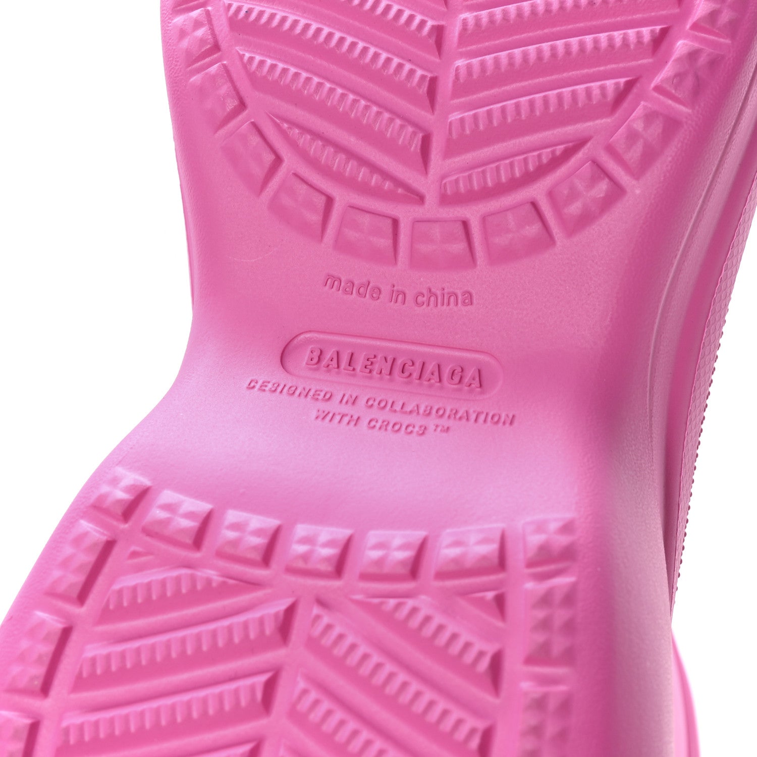 Balenciaga X CROCS Rubber Womens Rain Boots 40 Electric Pink 7 of 7
