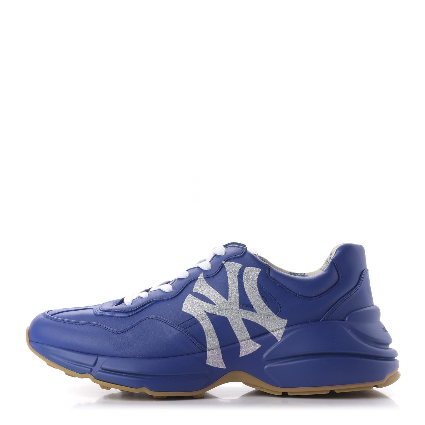X MLB Calfskin NY Yankees Mens Rhyton Sneakers 10.5 Electric Blue