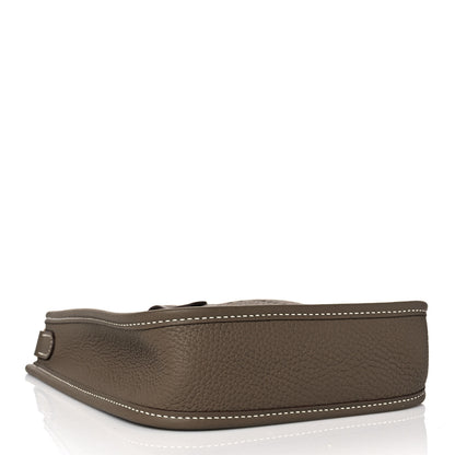 Hermes Taurillon Clemence Amazone Evelyne TPM Etoupe Bleu Indigo 4 of 9