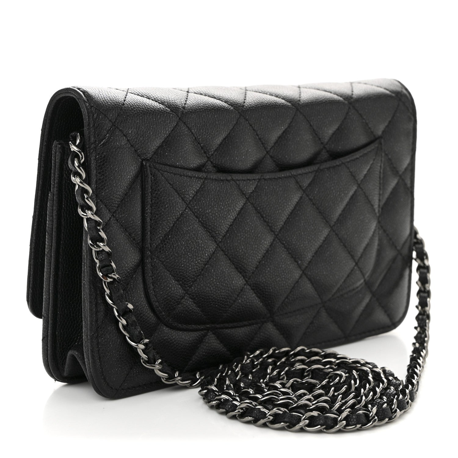 Chanel Caviar Quilted Wallet on Chain WOC Black 3 of 11