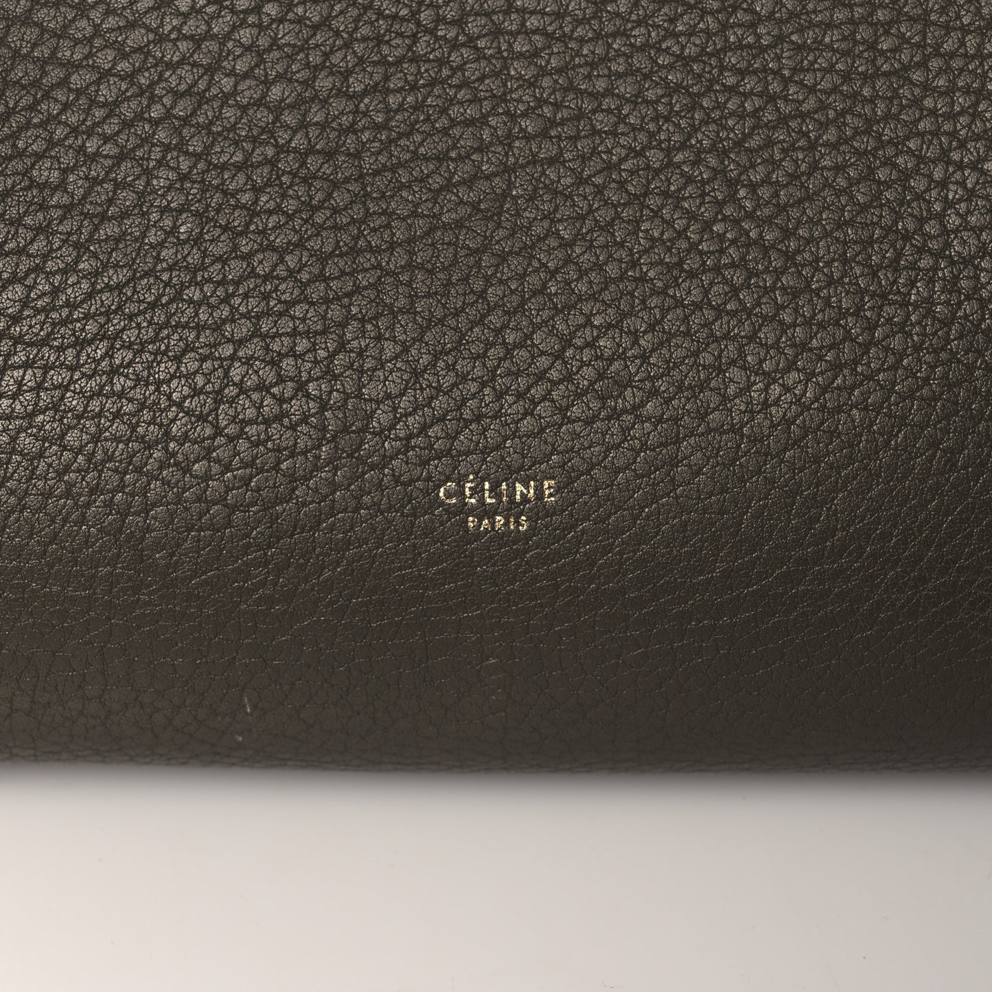 Crisped Calfskin Small Tie Knot Tote Dark Khaki