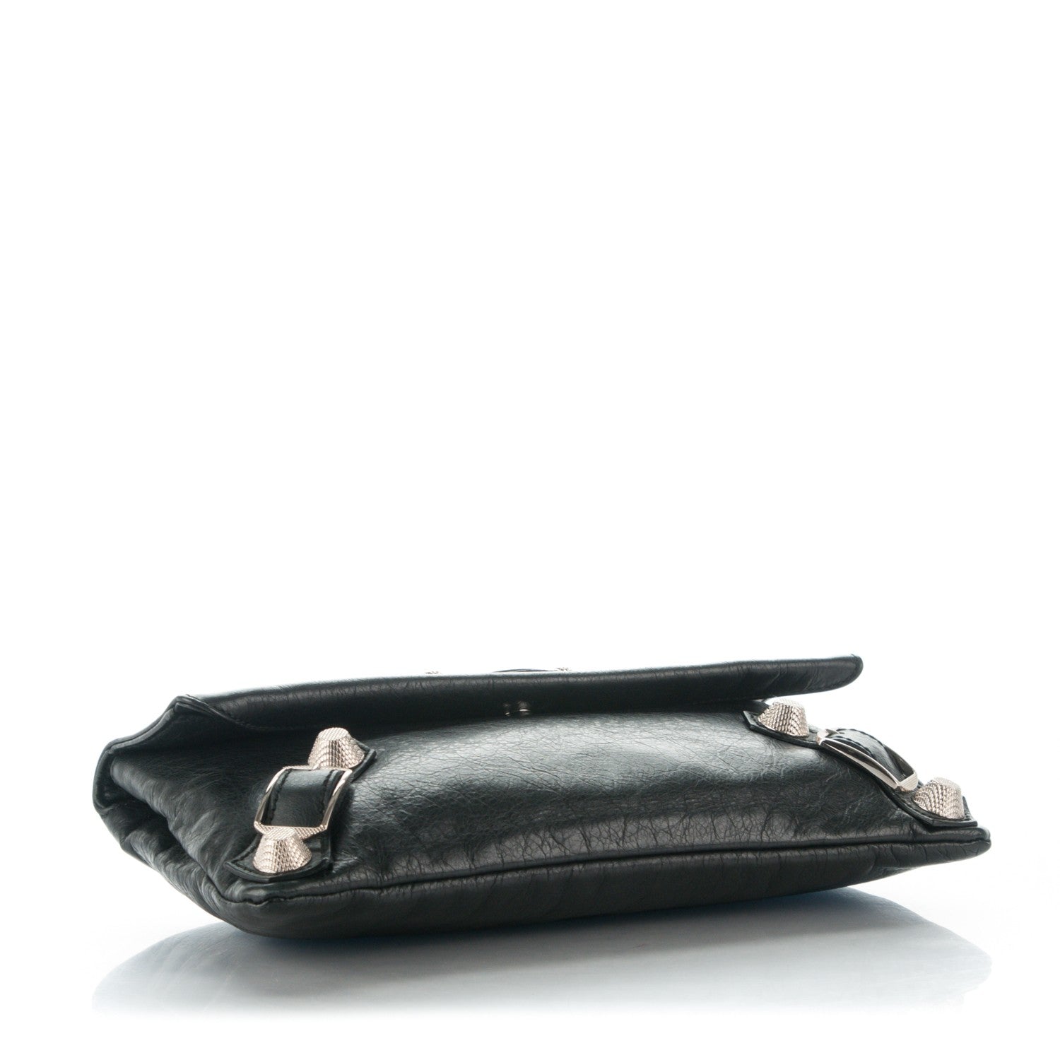 Balenciaga Agneau Giant 21 Silver Hardware Envelope Clutch Black 4 of 8