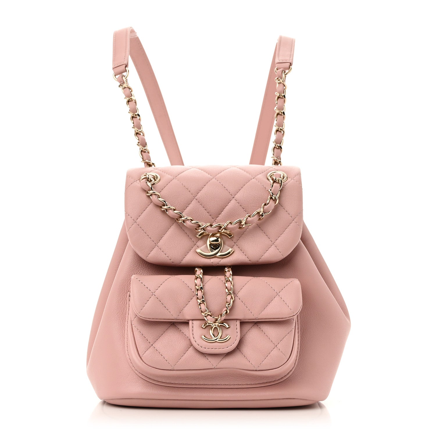 Chanel Lambskin Quilted Small Duma Drawstring Backpack Light Pink 1 of 9