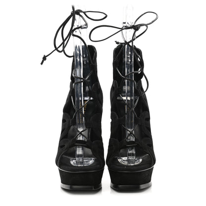 Saint Laurent Kid Scamosciato Tribute 105 Platform Sandals 37 Black 2 of 8
