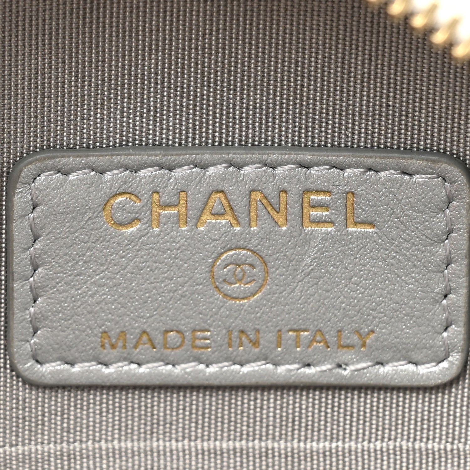 Chanel Metallic Lambskin Quilted Chanel 19 Round Clutch With Chain Silver 6 of 11
