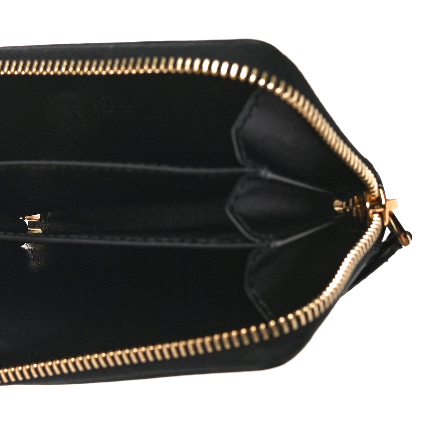 Gucci Plutone Calfskin Logo Zip Around Card Case Black 5 of 9