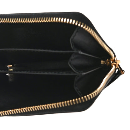 Gucci Plutone Calfskin Logo Zip Around Card Case Black 5 of 9