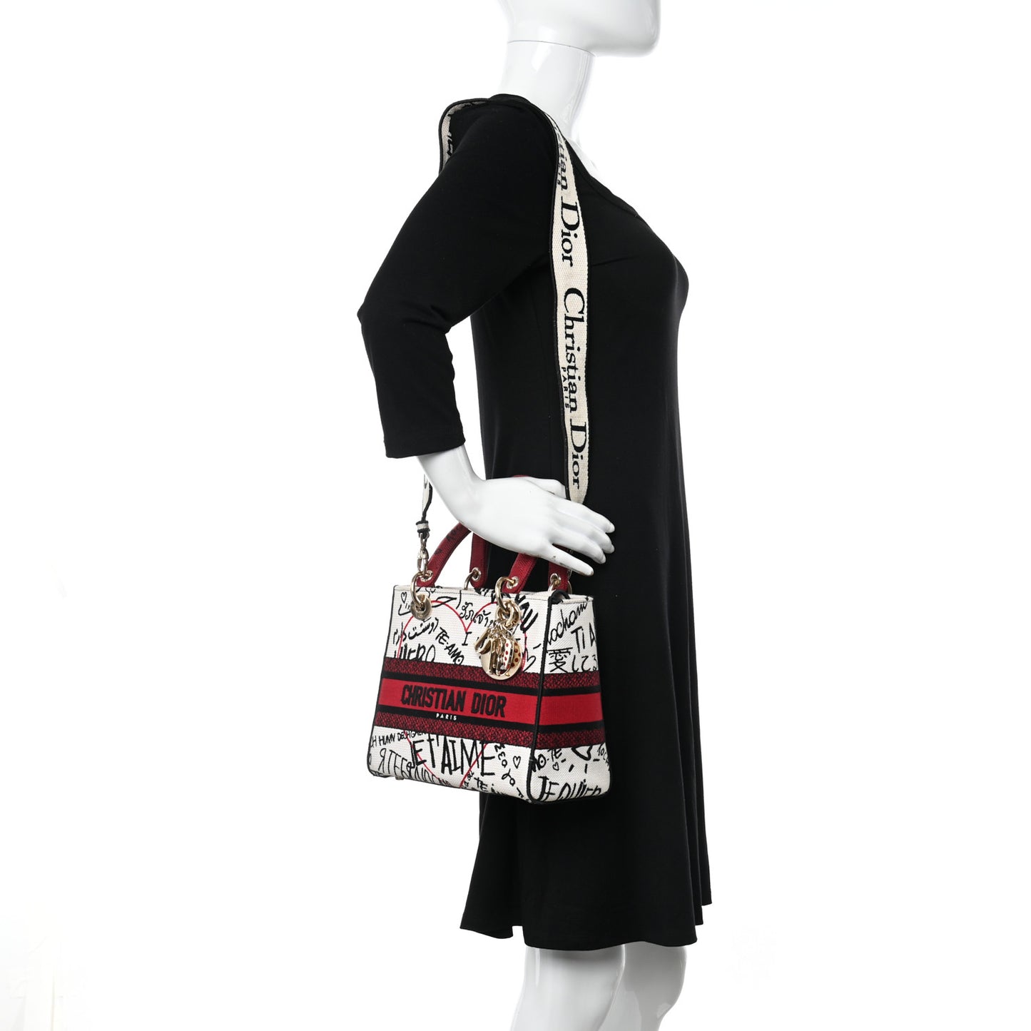 Canvas Medium DiorAmour Graffiti Lady D-Lite Latte