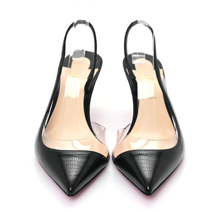 Christian Louboutin Calf Zarli PVC Optisexy 70 Pumps 38 Black 3 of 8