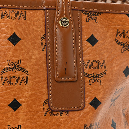 MCM Visetos Medium Liz Reversible Shopper Tote Cognac 20 of 21