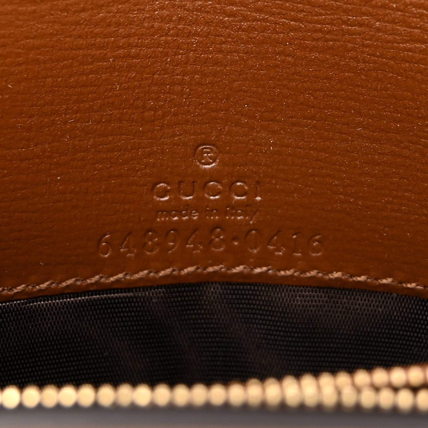 Gucci GG Supreme Monogram Script Logo Heart Wallet on Chain Beige Brown 6 of 10