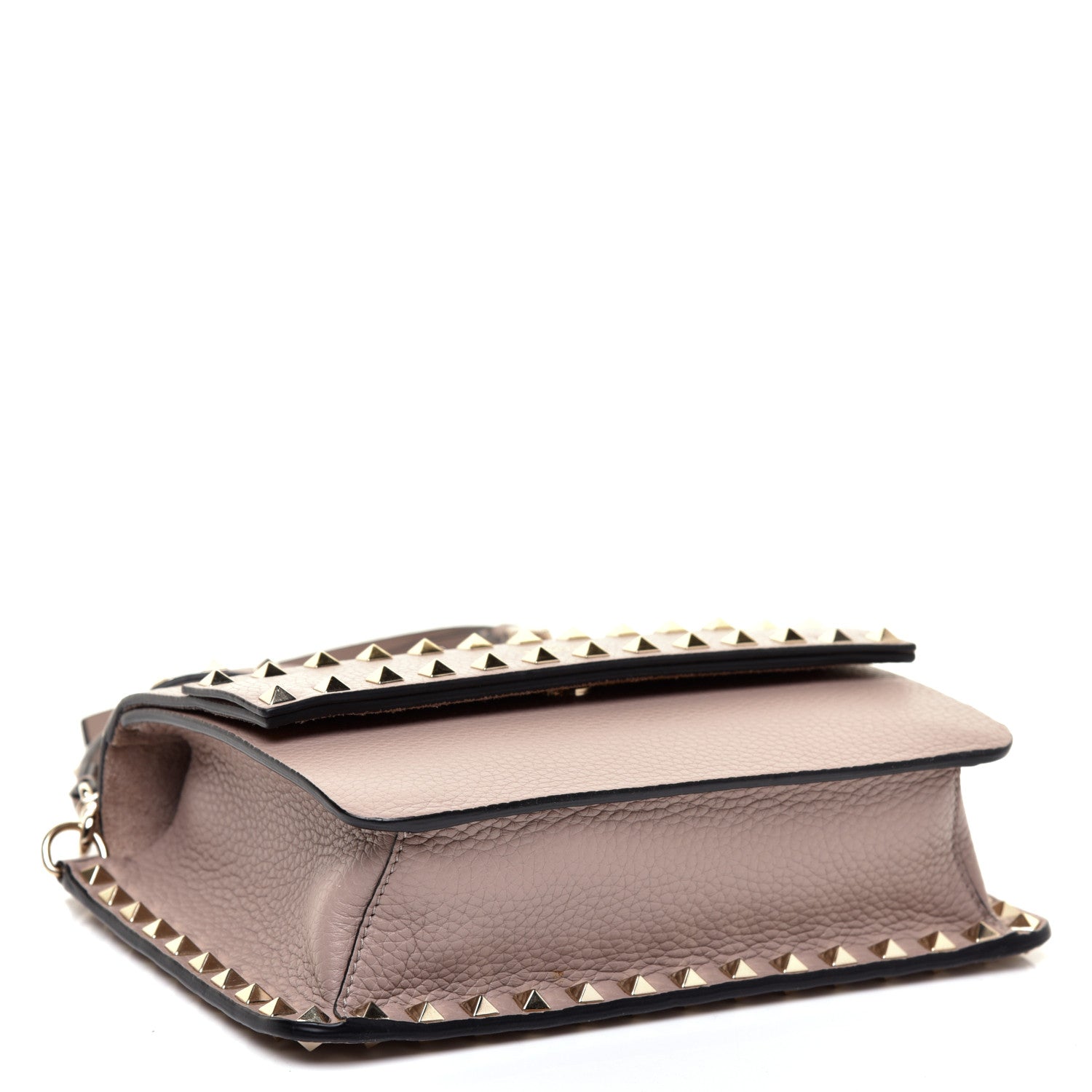 Valentino Garavani Pebbled Calfskin Rockstud Side Slip Crossbody Poudre 4 of 9