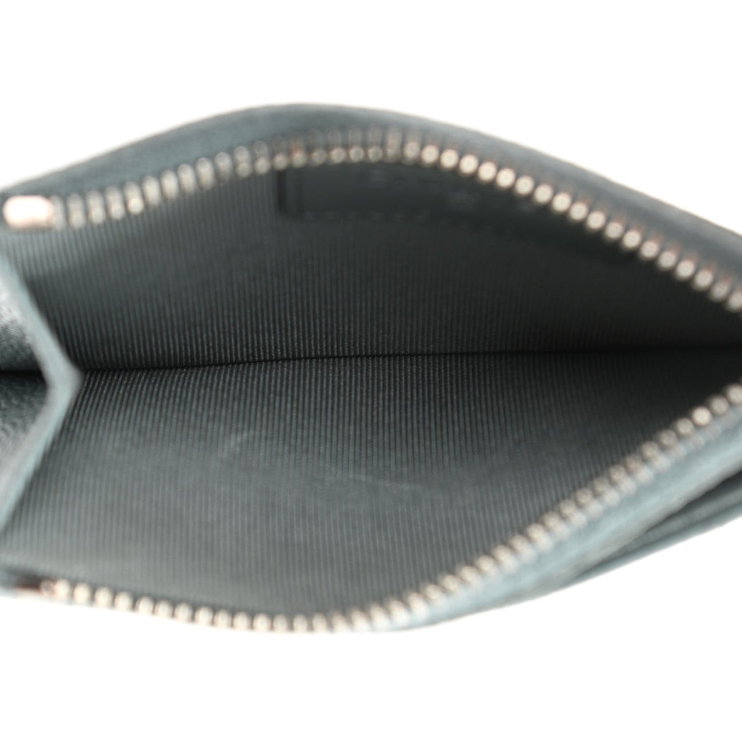 Caviar Quilted CC Zip Card Holder Light Blue