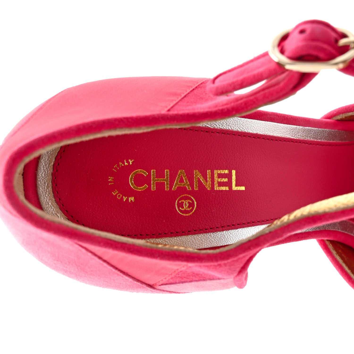 Chanel Silk Grosgrain Cap Toe Patchwork Pumps 39 Pink 8 of 9