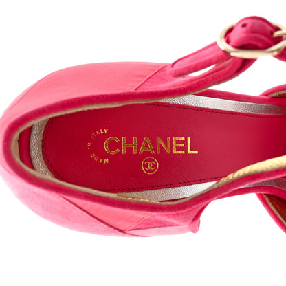 Chanel Silk Grosgrain Cap Toe Patchwork Pumps 39 Pink 8 of 9