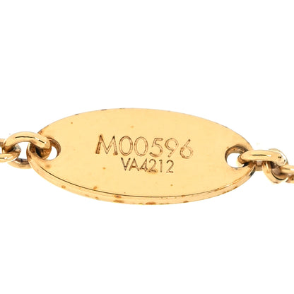 Louis Vuitton Metal Crystal LV Iconic Necklace Gold 6 of 6