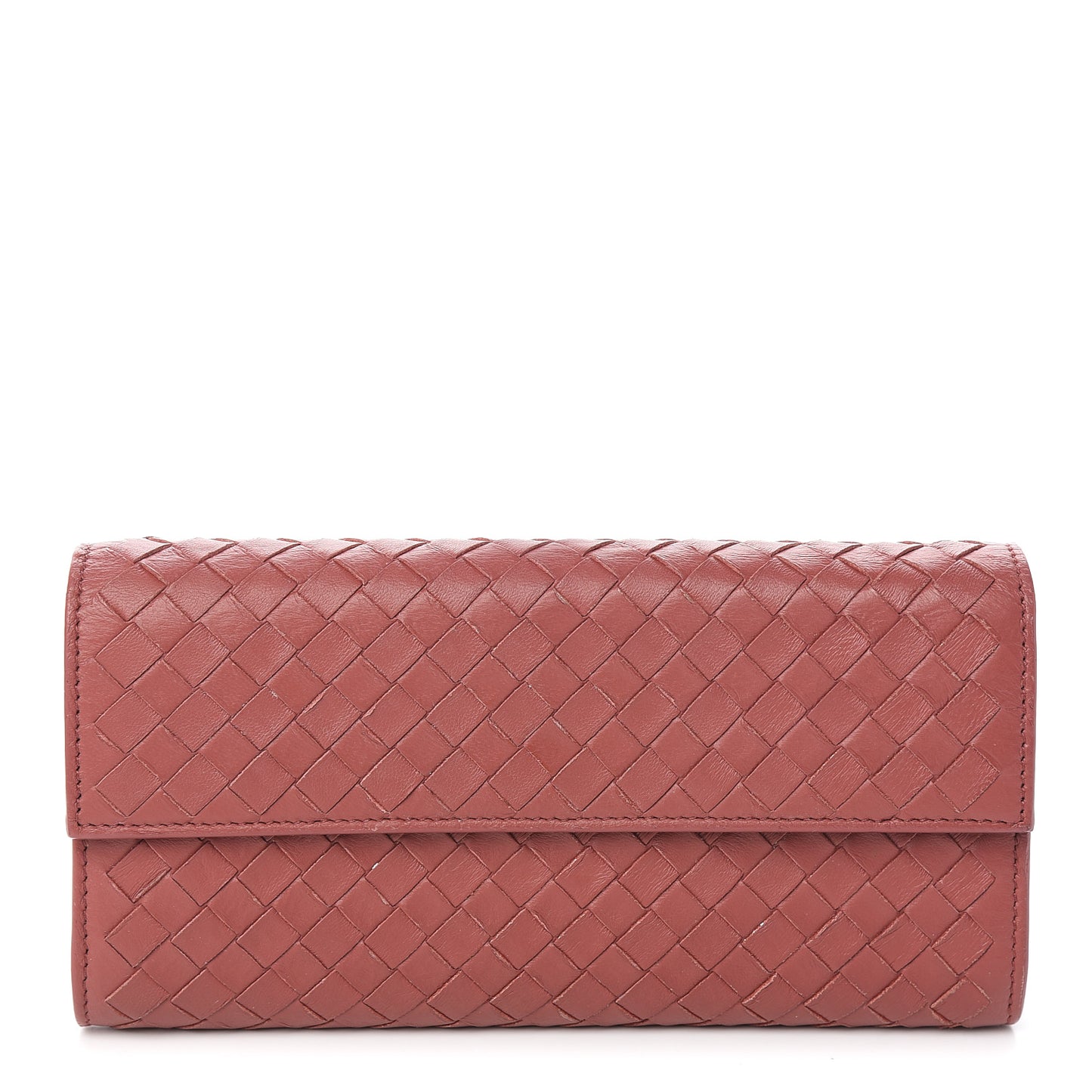 Nappa Intrecciato Continental Flap Wallet Pompei