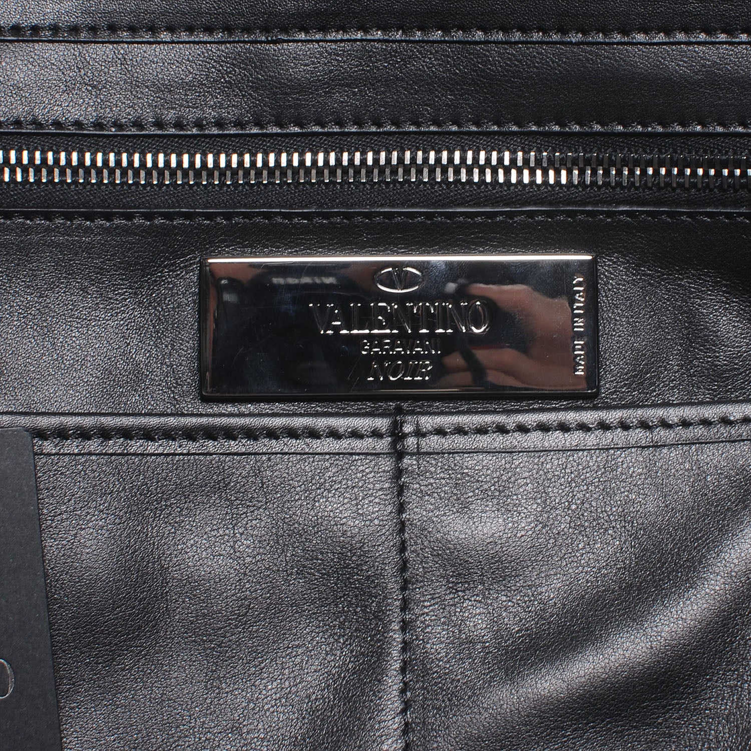 Valentino Garavani Vitello Crystal Medium Rockstud Tote Black 5 of 7