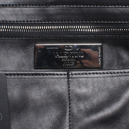 Valentino Garavani Vitello Crystal Medium Rockstud Tote Black 5 of 7