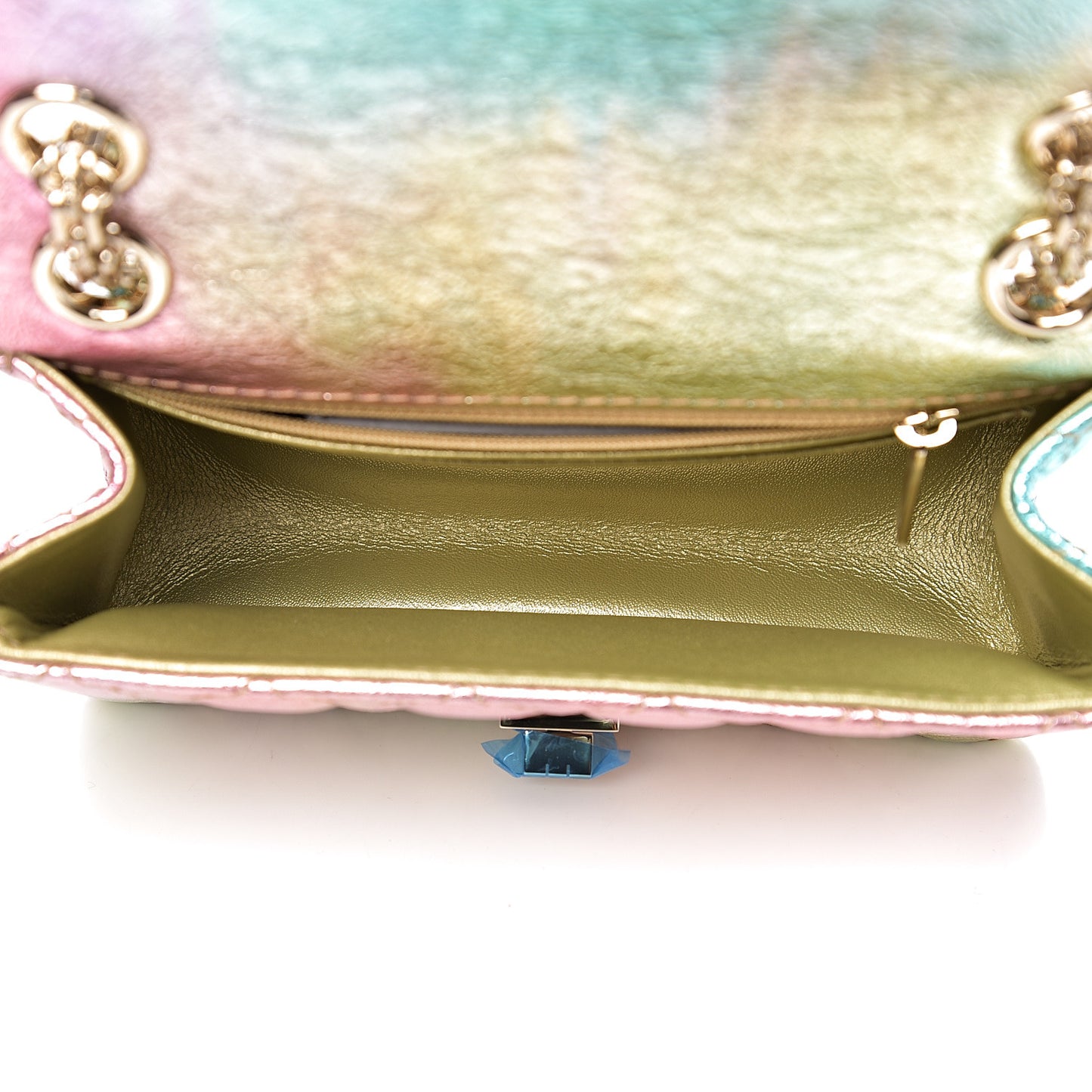Metallic Goatskin Quilted Mini 2.55 Reissue Flap Multicolor