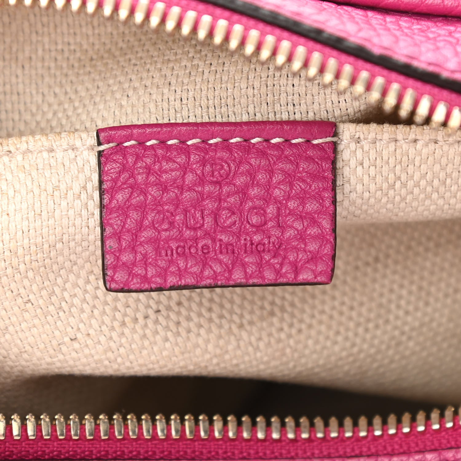 Gucci Cellarius Calfskin Small Soho Disco Bag Bright Bouganville 6 of 13