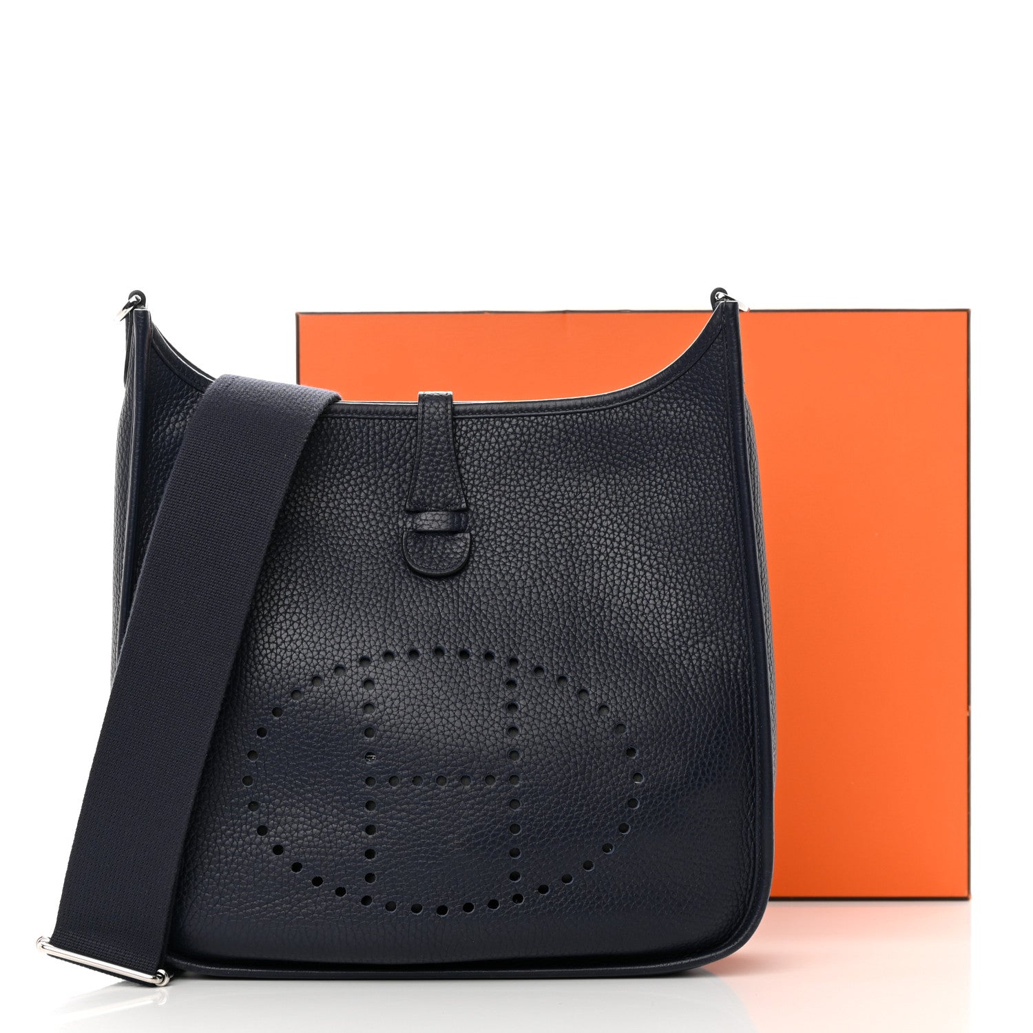 Hermes Taurillon Clemence Evelyne III PM Bleu Nuit 13 of 13
