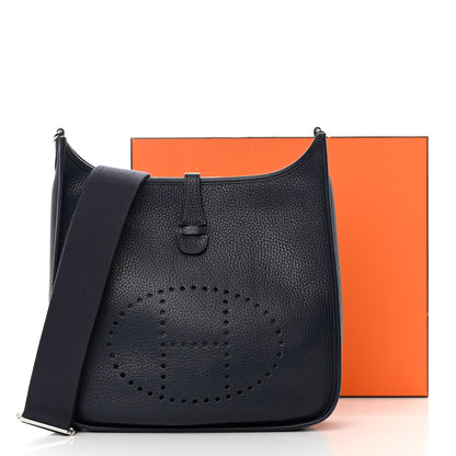 Hermes Taurillon Clemence Evelyne III PM Bleu Nuit 13 of 13