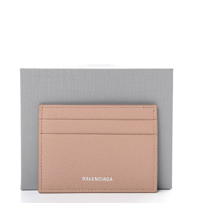 Balenciaga Signature Grained Calfskin Logo Ville Multi Card Holder Beige 9 of 9