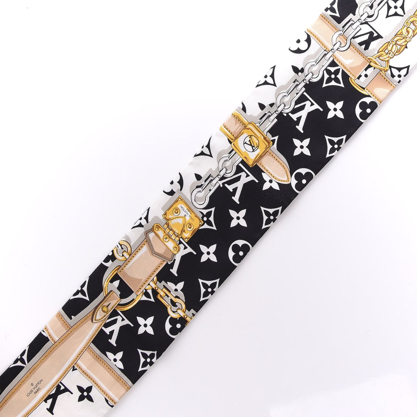 Silk Monogram Confidential Bandeau Black