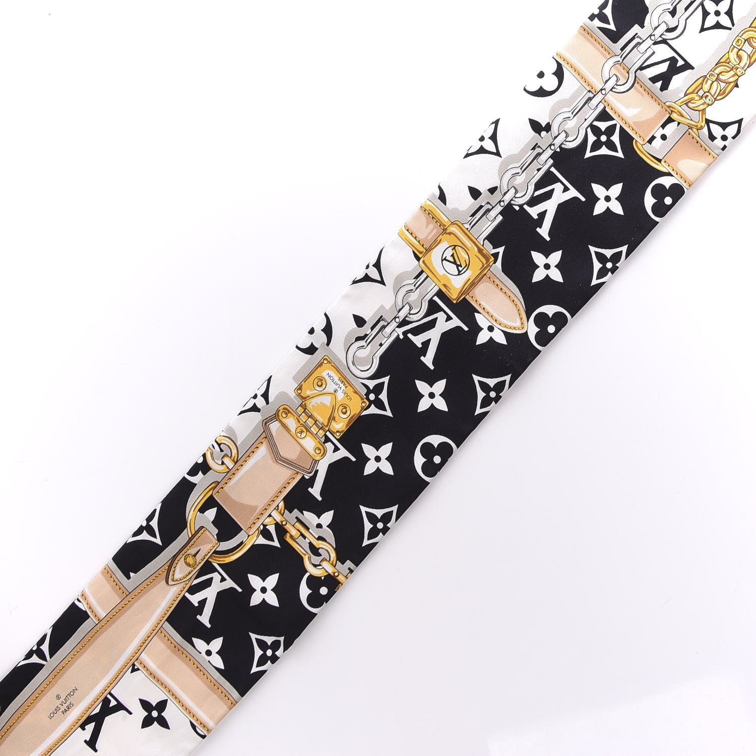 Louis Vuitton Silk Monogram Confidential Bandeau Black 3 of 4