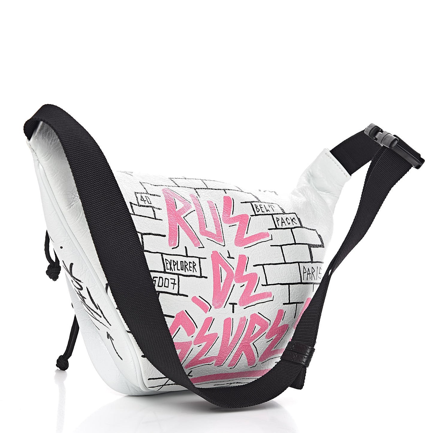 Agneau Arena Graffiti All Over Explorer Belt Bag White Multicolor