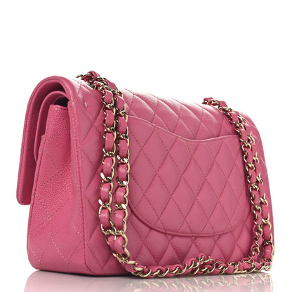 Chanel Caviar Quilted Medium Double Flap Pink 3 of 11