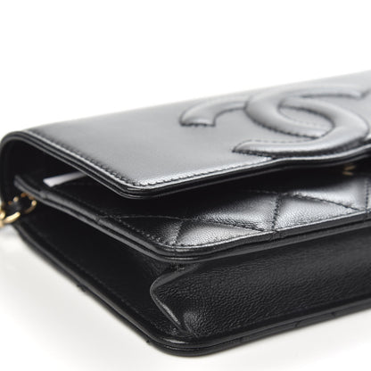 Chanel Goatskin Quilted Timeless CC Wallet On Chain WOC Black 9 of 12