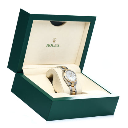Rolex Stainless Steel 18K Yellow Gold Diamond Mother of Pearl 31mm Oyster Perpetual Datejust Watch 178383 5 of 5
