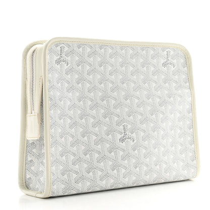 Goyard Goyardine Jouvence MM Toiletry Pouch White 3 of 11