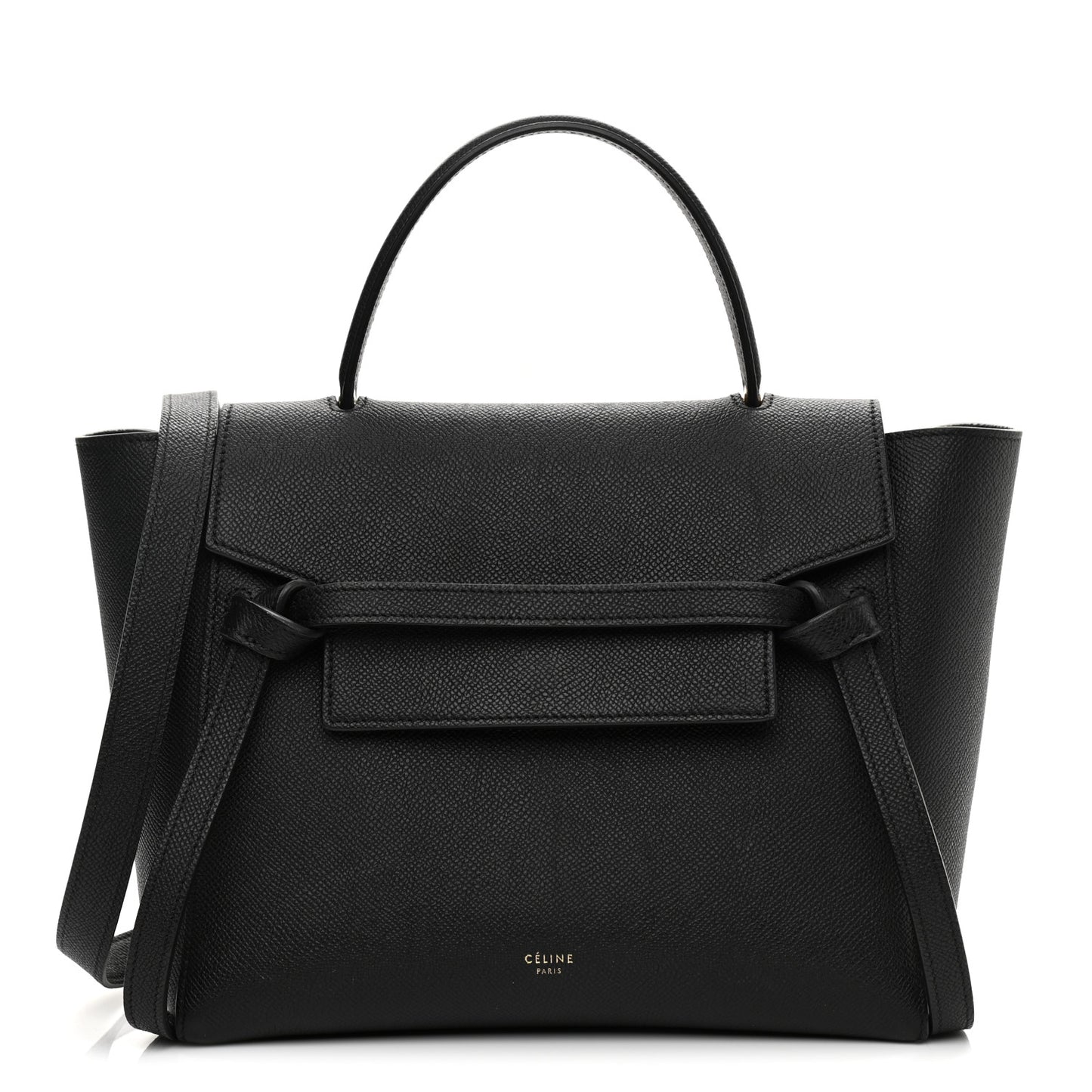 Grained Calfskin Micro Belt Bag Black