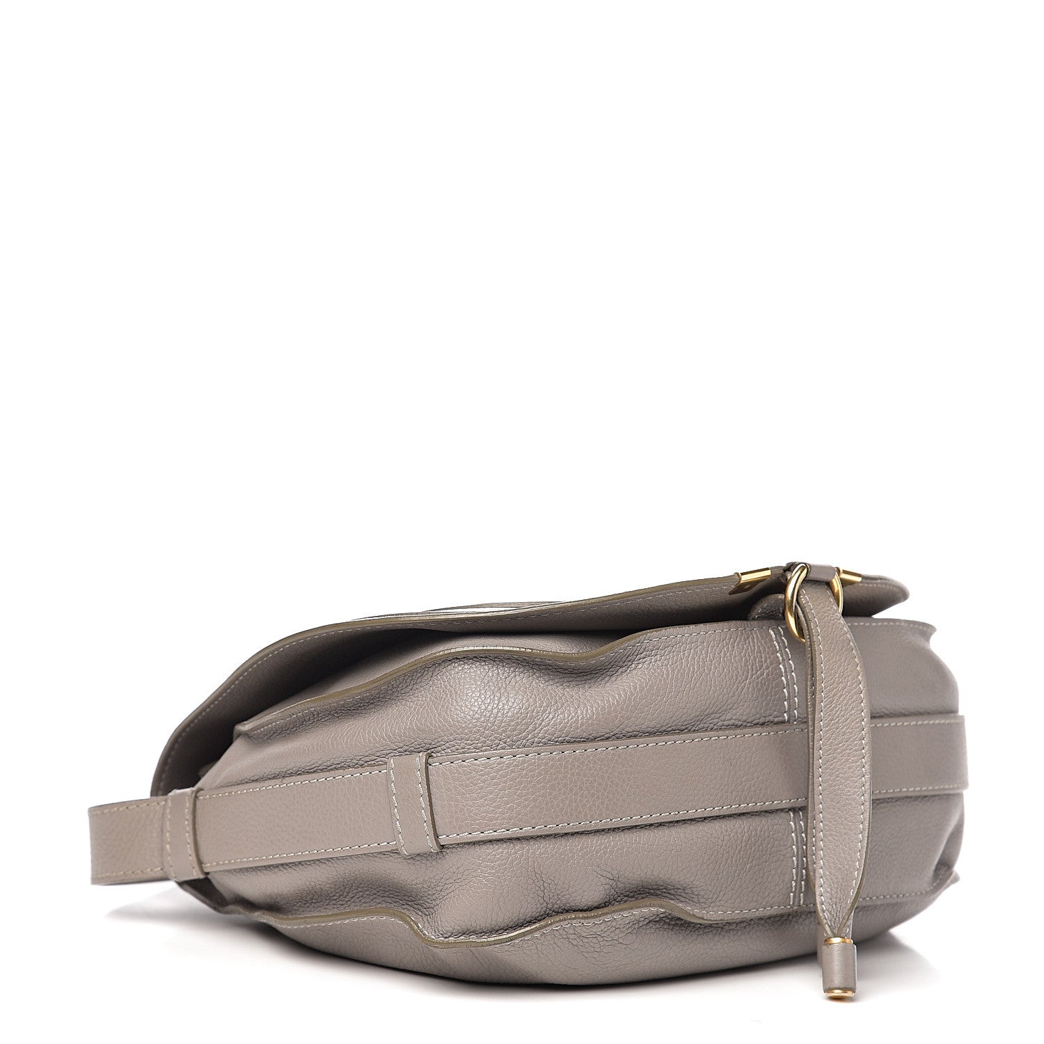 Chloe Calfskin Medium Marcie Round Crossbody Bag Cashmere Grey 3 of 15