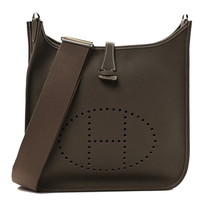 Hermes Taurillon Clemence Evelyne III PM Etoupe 1 of 9