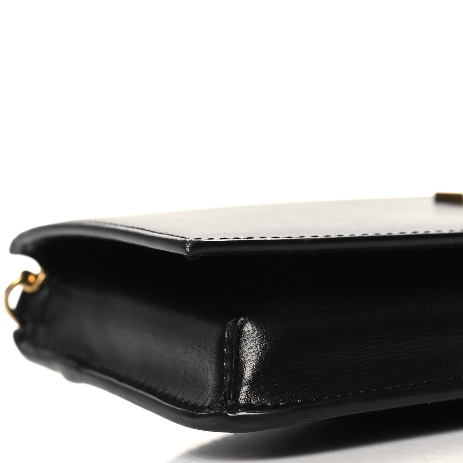 Saint Laurent Grained Calfskin Monogram Phone Holder Crossbody Black 9 of 12