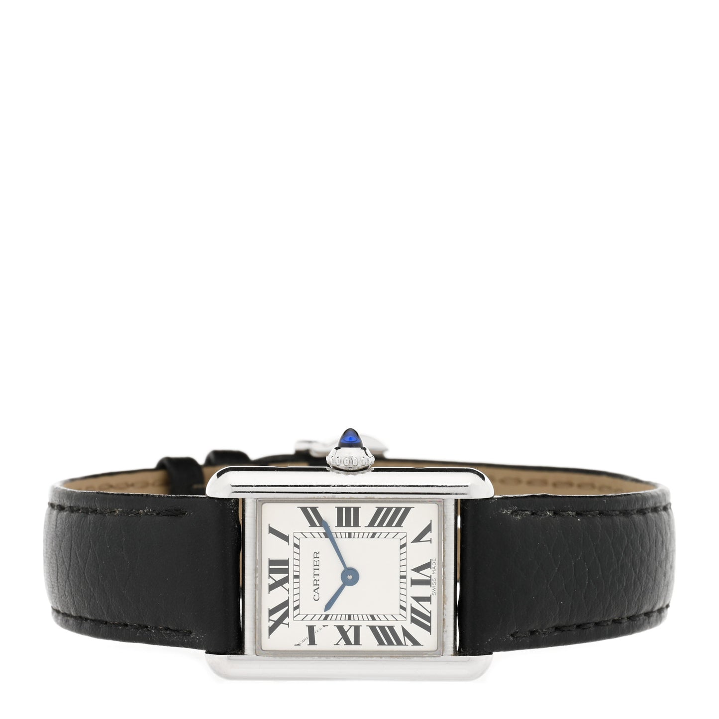 Stainless Steel Calfskin 22mm Must de Cartier Tank Quartz Watch